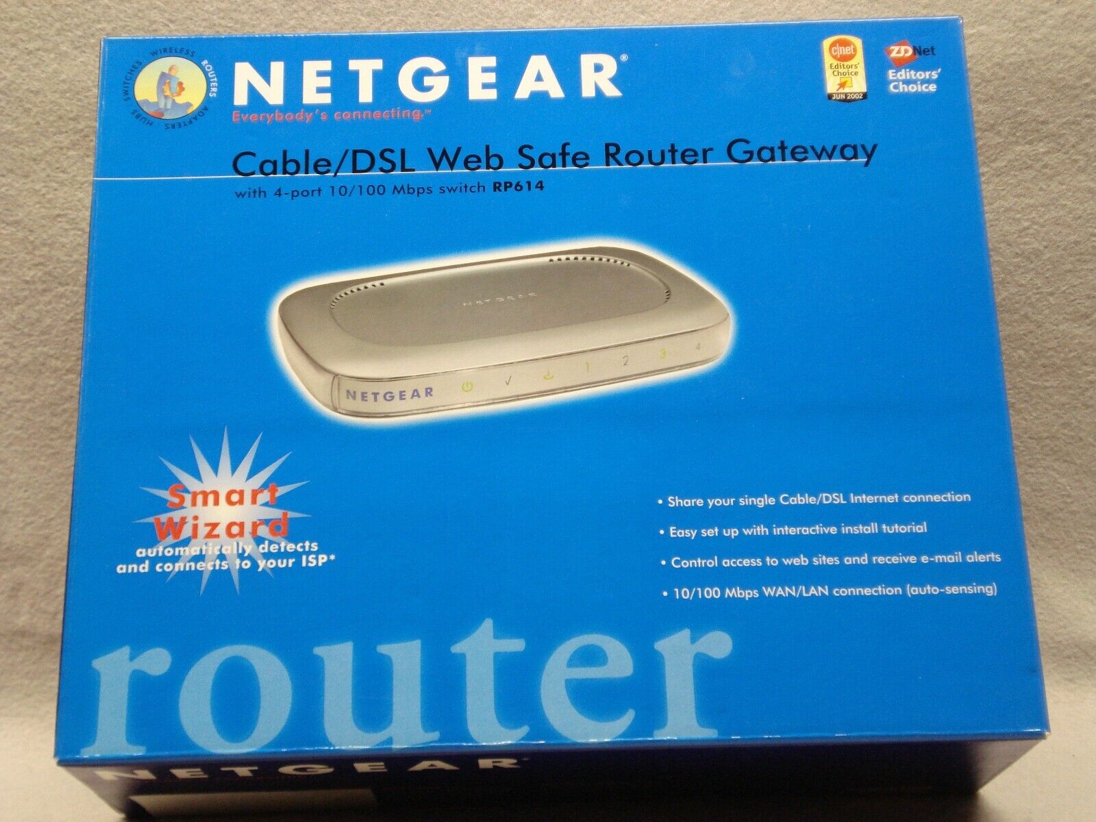 Netgear Cable/DSL Web Safe Router Gateway 4 Port Switch RP614