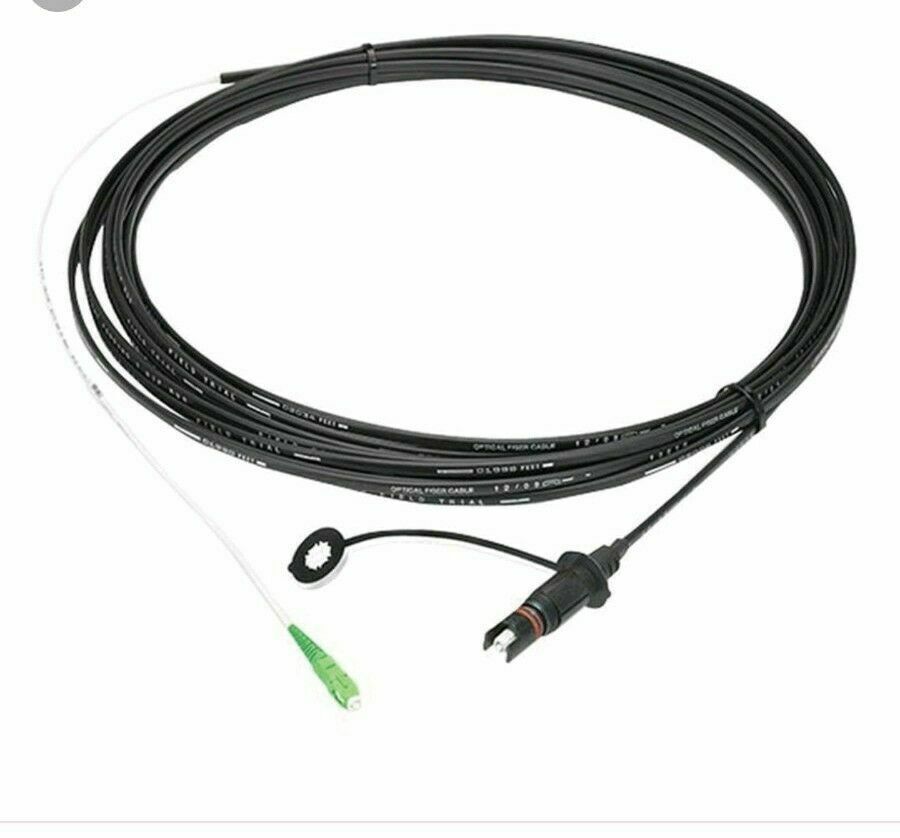 CommScope 350FT Fiber Optic Drop Cable, hardened SC/APC-SC/APC, locatable flat,