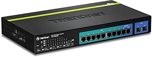 TRENDnet 10-Port Gigabit Web Smart  2 x Shared SFP Slots Black TPE-1020WS