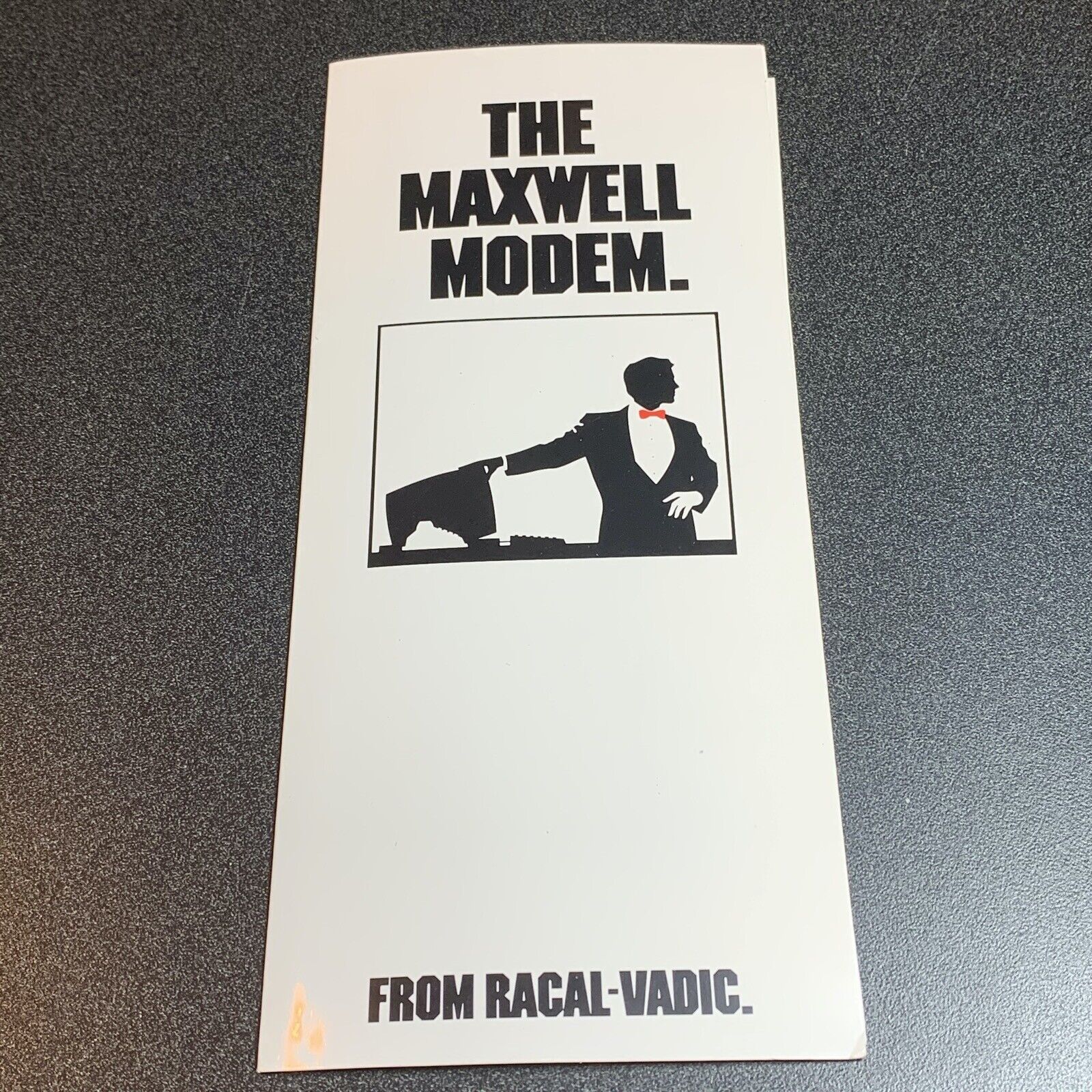 Maxwell Modem vintage computer sales brochure Racal-Vadic 300 1200 baud George