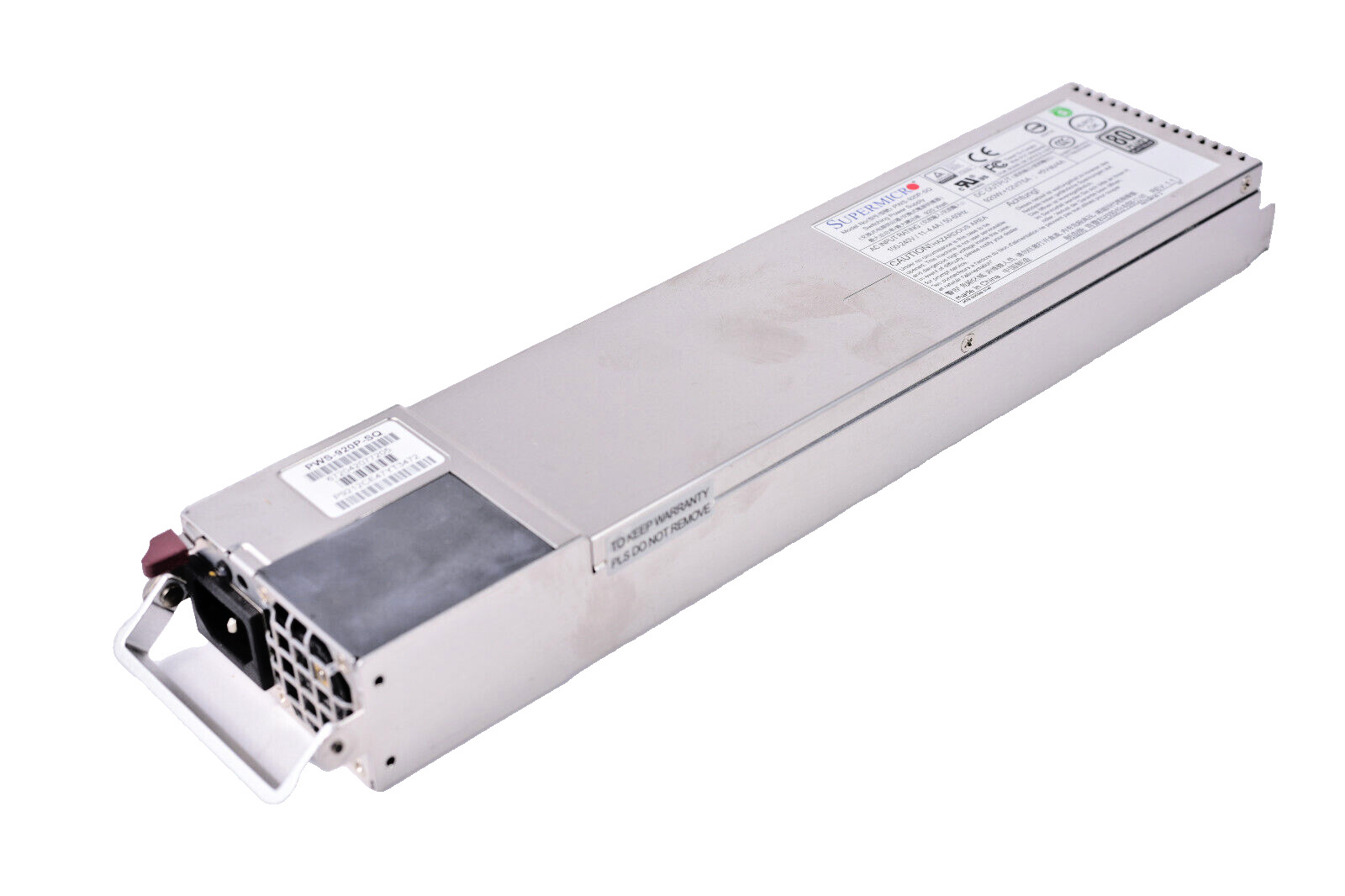 Supermicro PWS-920P-SQ 920W 1U 80 Plus Platinum Redundant Switching Power Supply