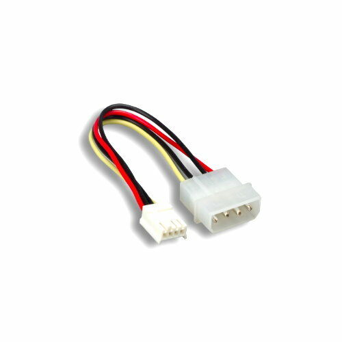 Kentek 6 Inch Molex 5.25 Male to 3.5 Floppy Female PC Power Cable 4 Pin LP4 FDD