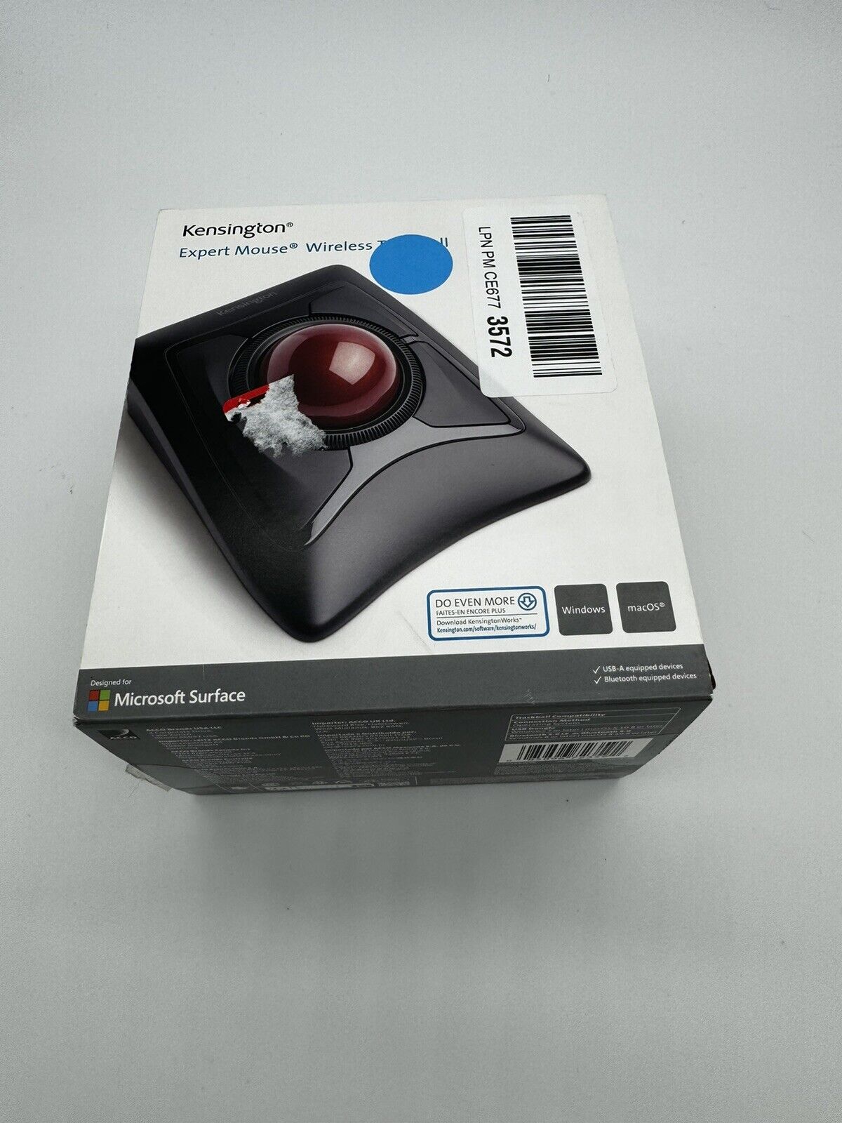 Kensington K72359WW Black Red Expert Mouse Bluetooth Wireless Trackball ‼️READ‼️