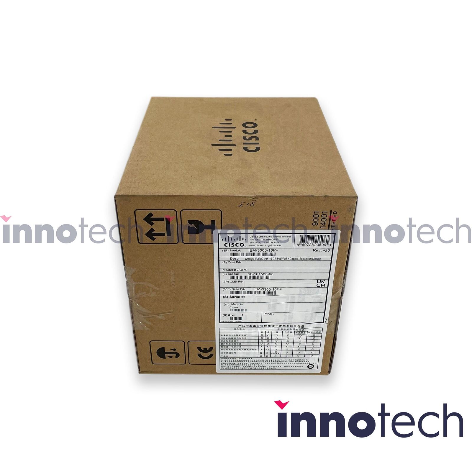 Cisco IEM-3300-16P Catalyst IE3300 Rugged Expansion Module 16 Port New Sealed