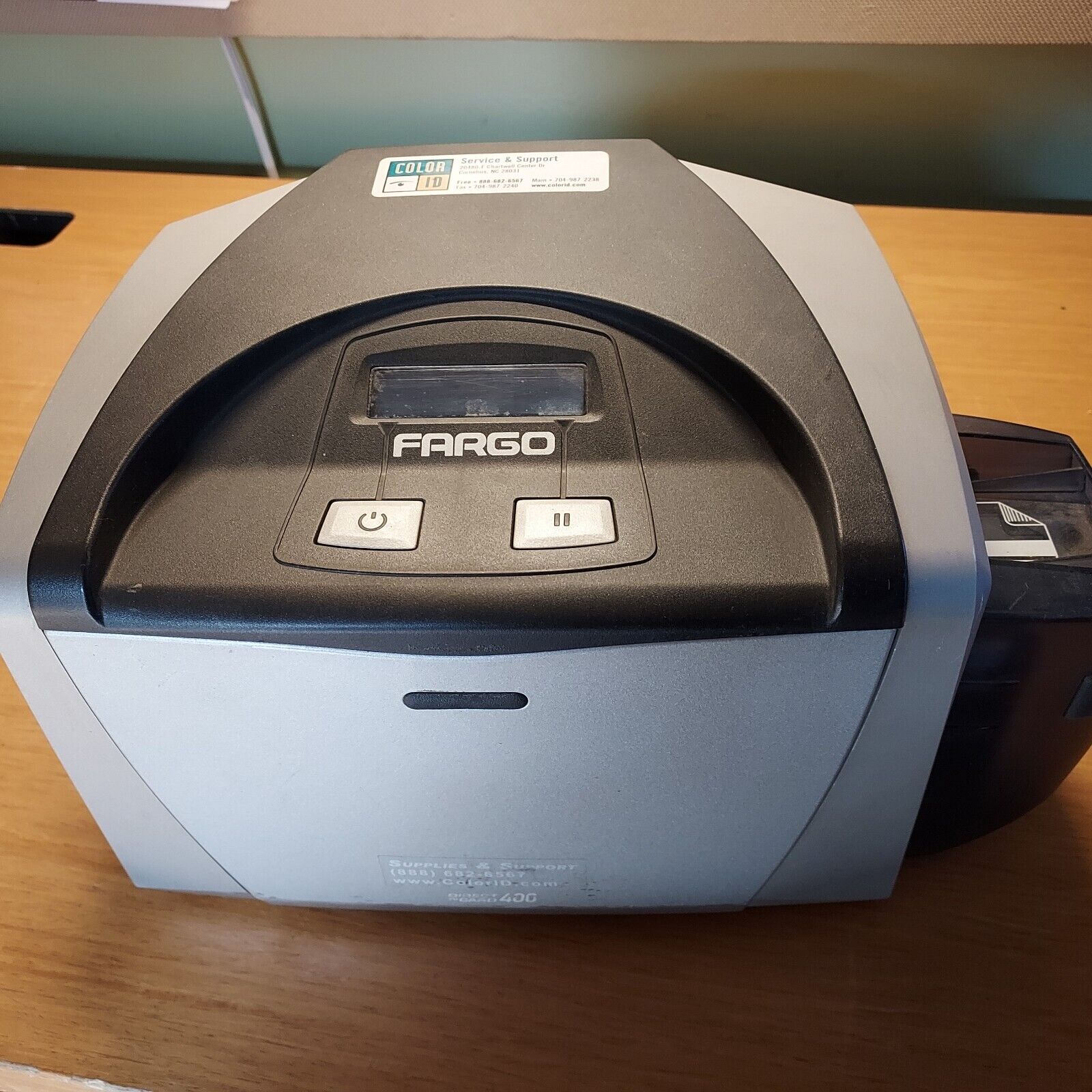 Fargo DTC400 X001400 Card Printer - AS IS UNTESTED - No Power Supply