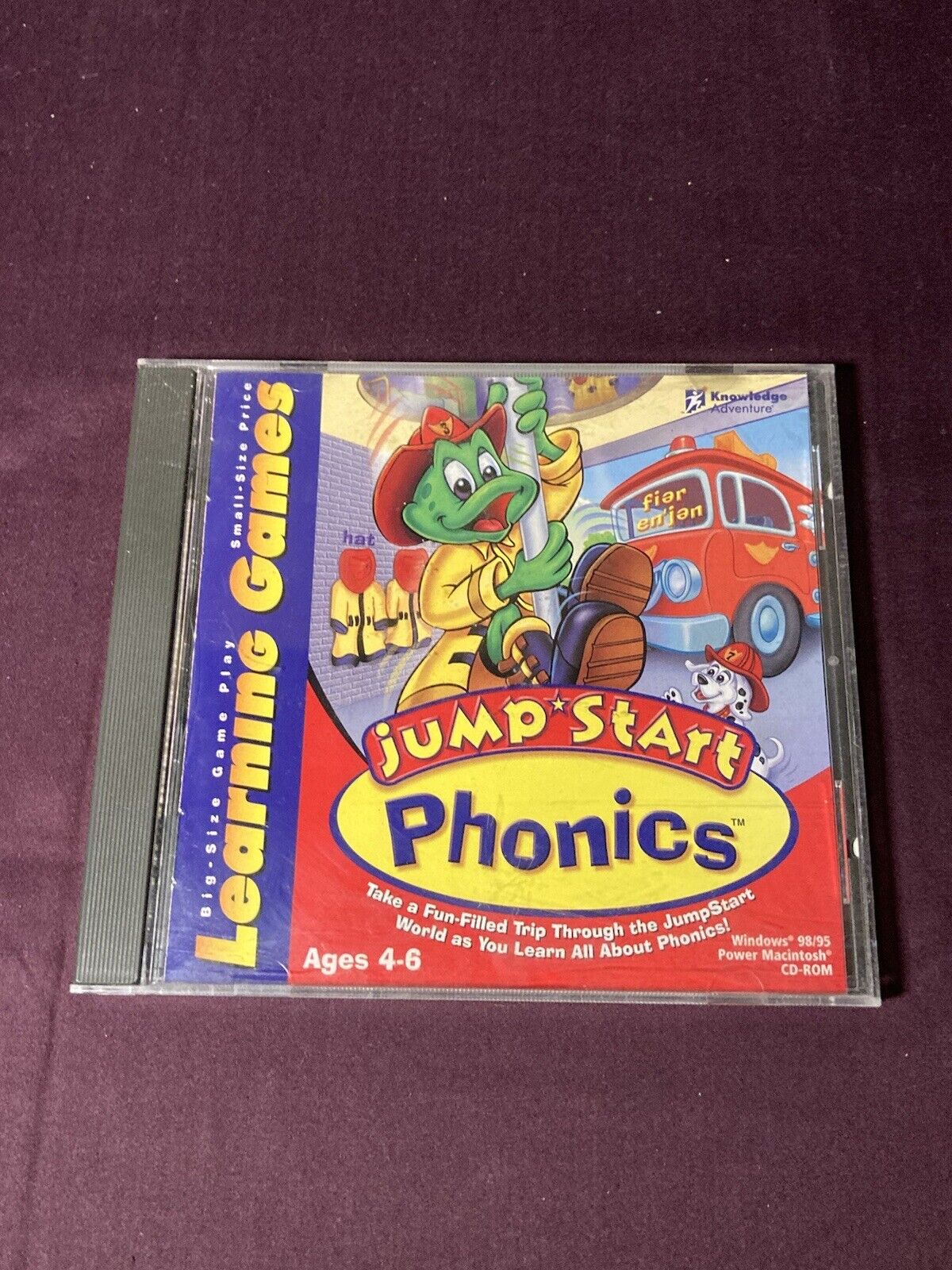 Jump Start Phonics CD-ROM Ages 4-6 PC/Mac 1999 Educational Games Homeschool Kids