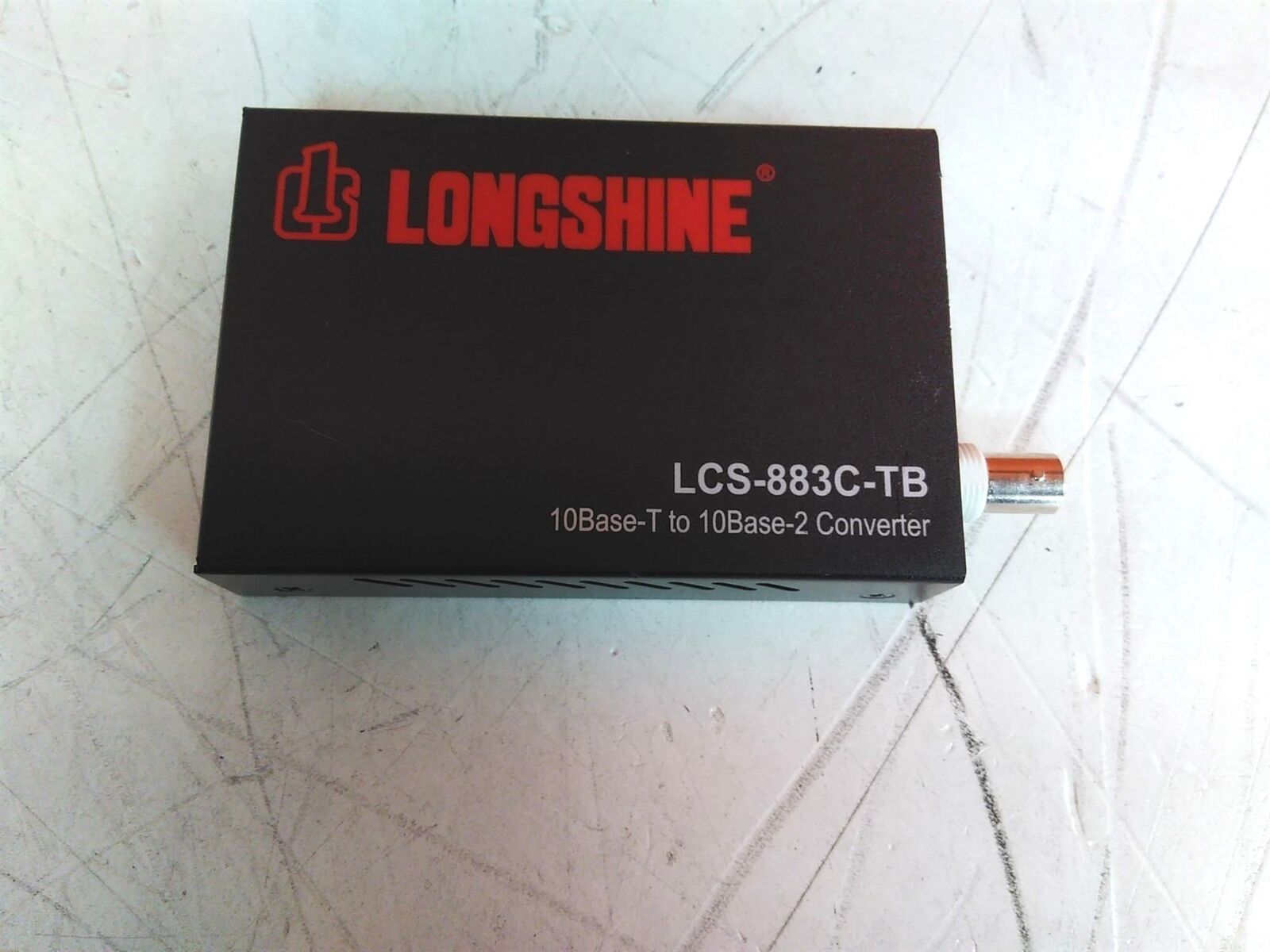 Power Tested Only Longshine LCS-883C-TB 10Base-T to 10Base-2 Converter AS-IS