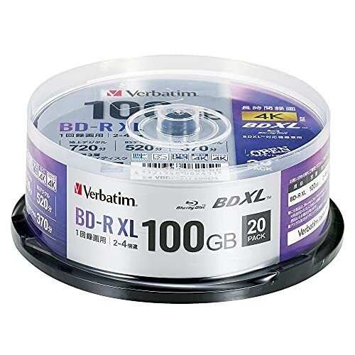Verbatim Blu-ray Disc BD-R XL 100GB 20 Discs 2-4x Speed VBR520YP20SD4
