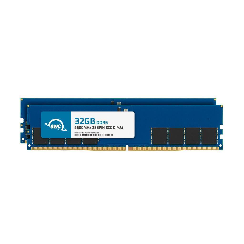 OWC 64GB (2x32GB) DDR5 5600MHz 2Rx8 ECC Unbuffered 288-pin DIMM Memory RAM