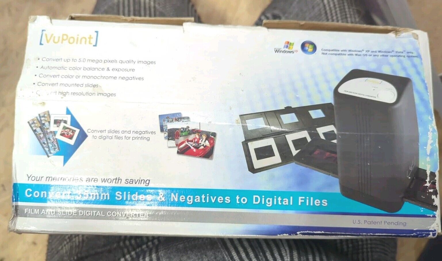 Vupoint Solutions Digital Film and Slide Scanner/Converter New-Open Box 