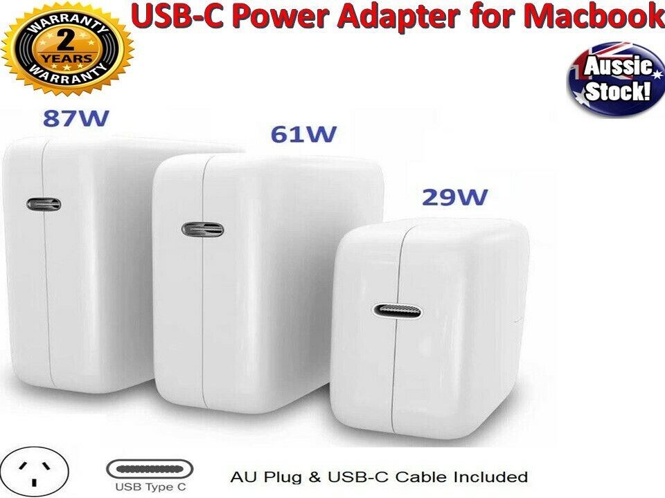 30W 45w 61W 87W USB-C Power Adapter Charger Type-C for Apple Macbook Air Pro