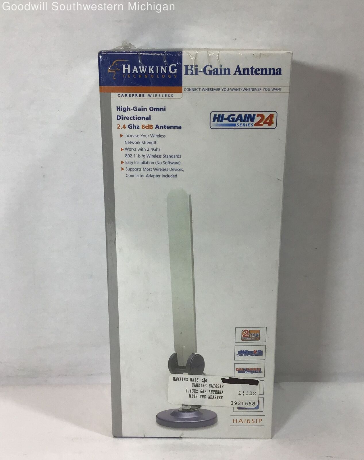 Hawking Technology Hi-Gain Omni-Directional Antenna HAI6SIP NEW, Sealed