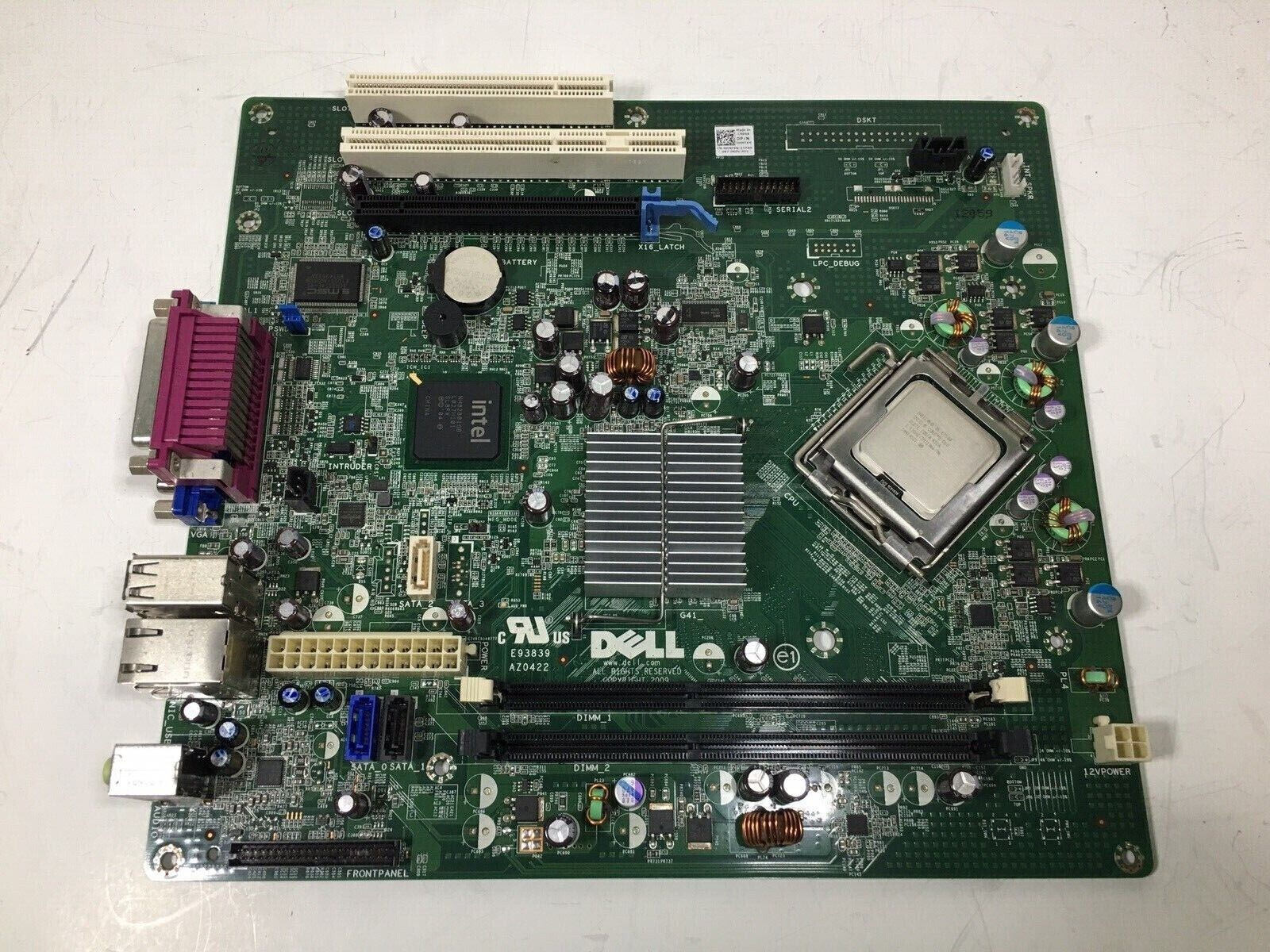 Dell Optiplex 380 Motherboard PC 0HN7XN w/ Intel Core E7500 SLGTE 2.93GHz CPU