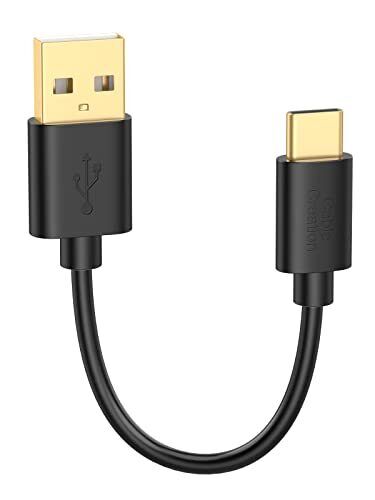 CableCreation Short USB to C 0.5FT A C 3A Fast 0.5ft, Black 