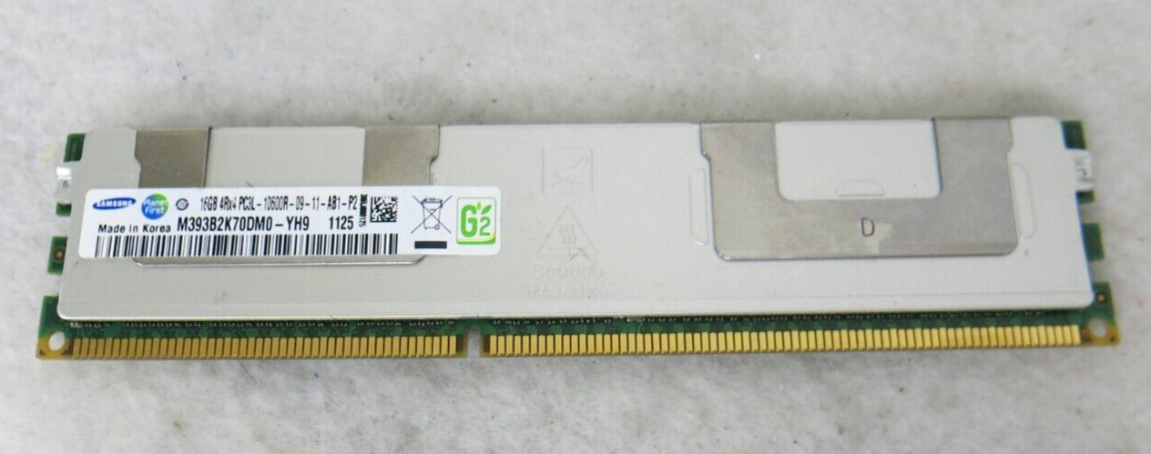 Samsung M393B2K70DM0-YH9 16GB PC3L-10600R 4Rx4 DDR3 ECC REG Server Memory