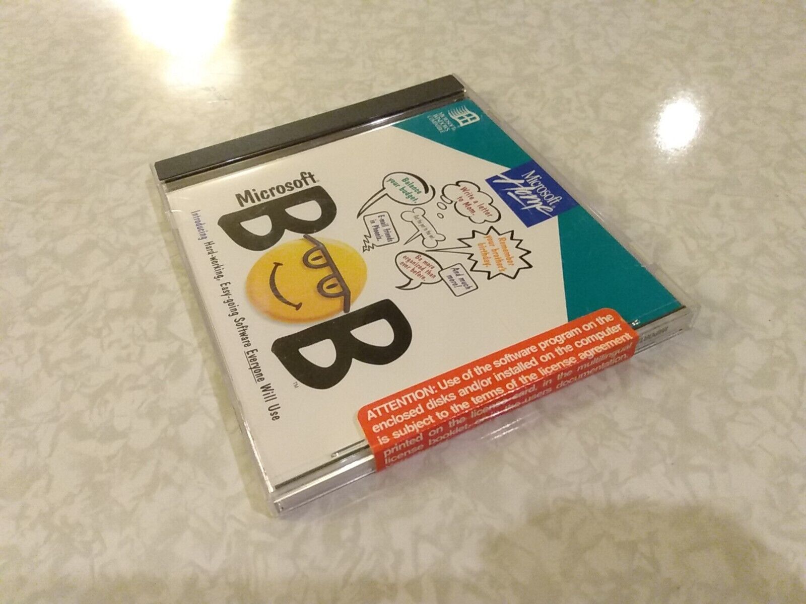 Microsoft Bob Software for Windows CD SEALED, UNOPENED Comic Sans 