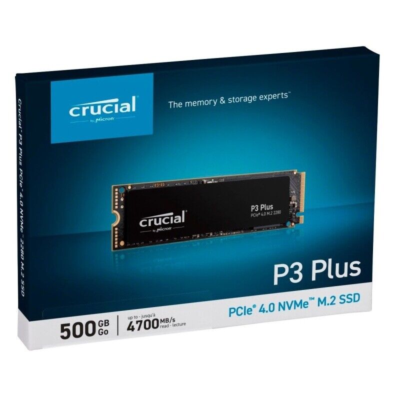 Crucial P3 Plus 500GB 1TB 2TB 4TB PCIe NVMe M.2 SSD Internal Solid State Drive