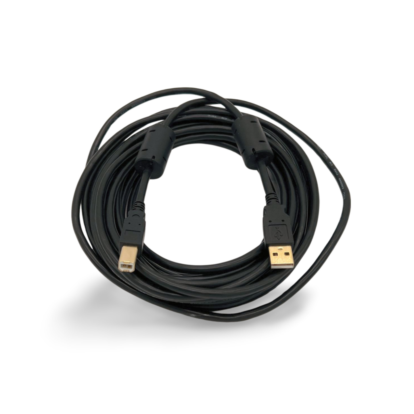 20ft USB 2.0 Computer Cable Type A Male to Type B Male - Black