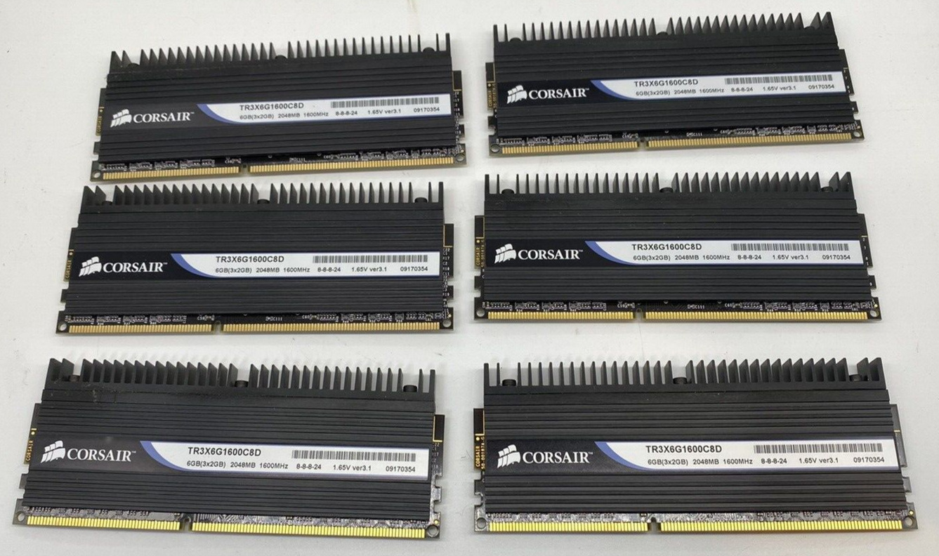 Corsair Dominator TR3X6G1600C8D 12GB (6X2GB) 1600MHZ DDR3 