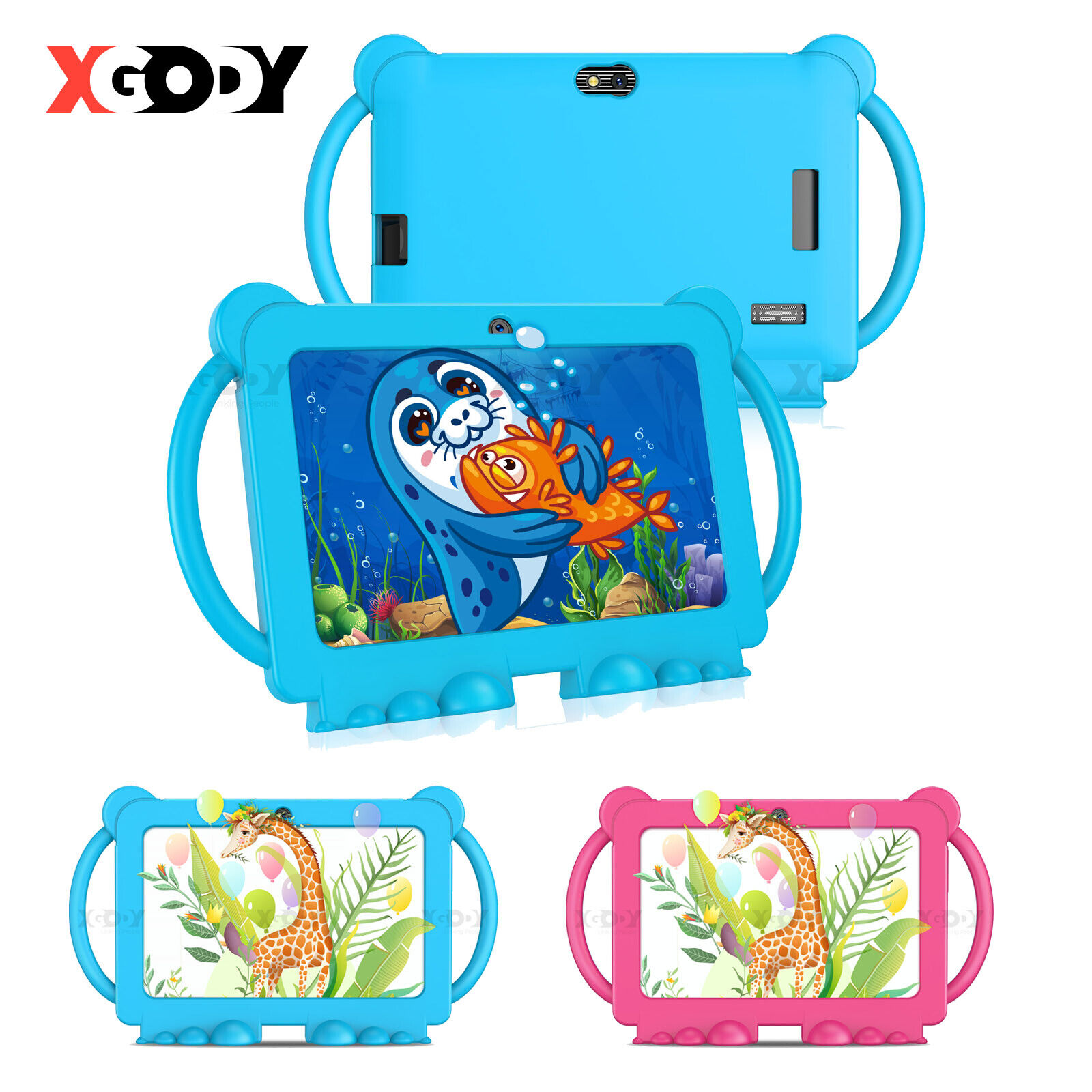 Kids Tablet 7in Tablet for Kids 64GB Android 12 WiFi YouTube Netflix Google Play