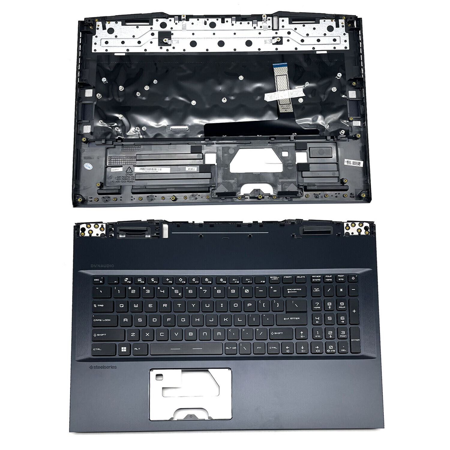 Blue Palmrest Full Colorful Backlit Keyboard For MSI 9S7-17K314 GE76 Raider 11UH