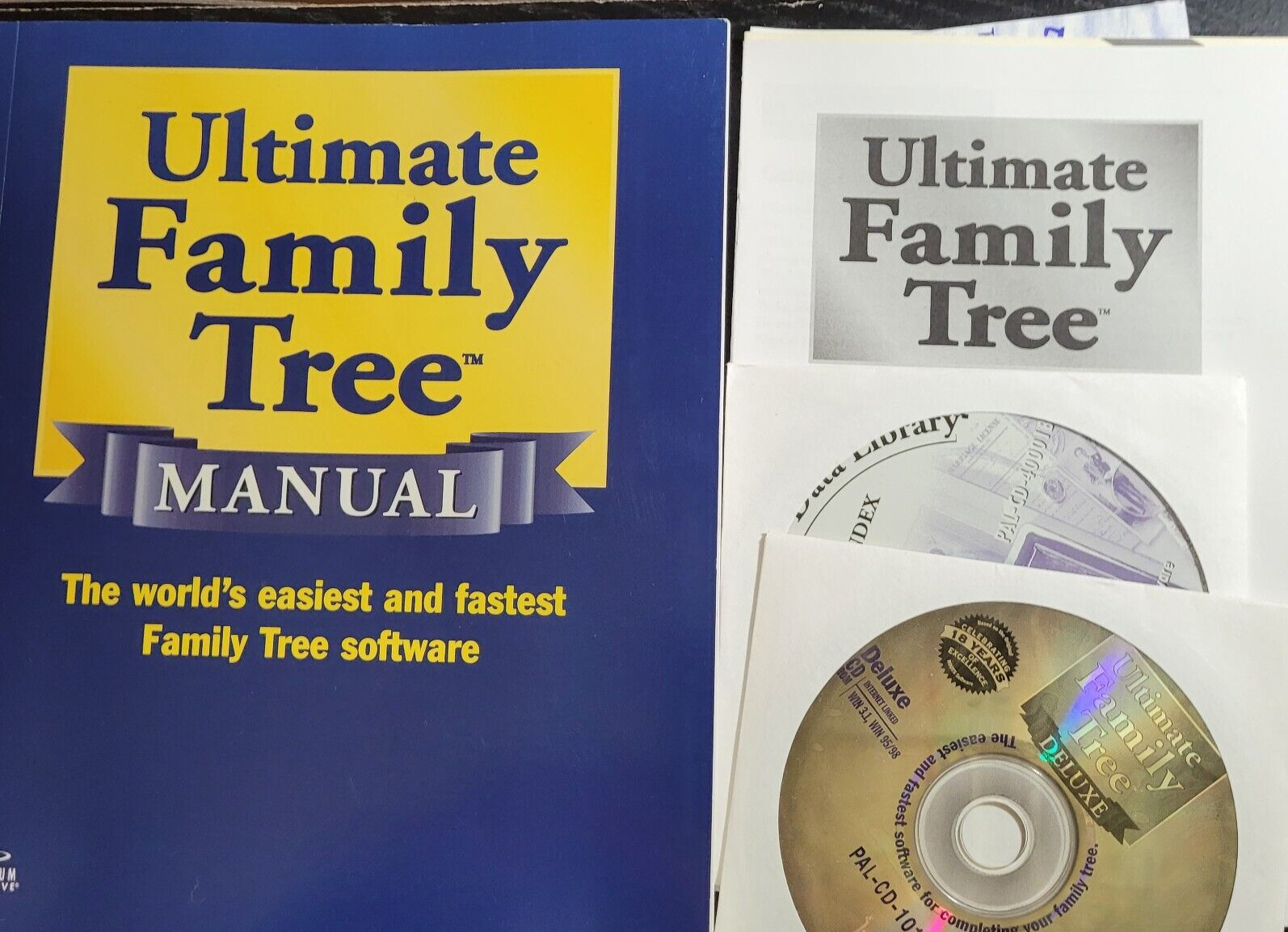 The Ultimate Family Tree Deluxe PC Software with Manual and Master Index CD 1998
