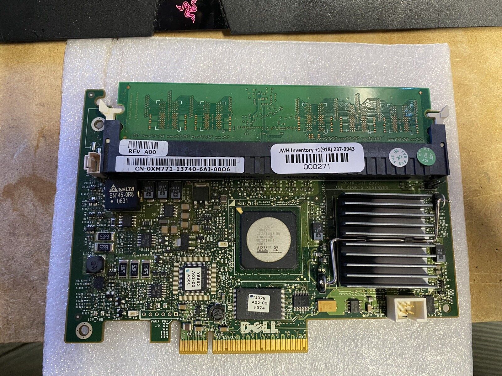 Dell PCI Express Perc5i PERC 5i SAS RAID Controller Card 0XM771 XM771