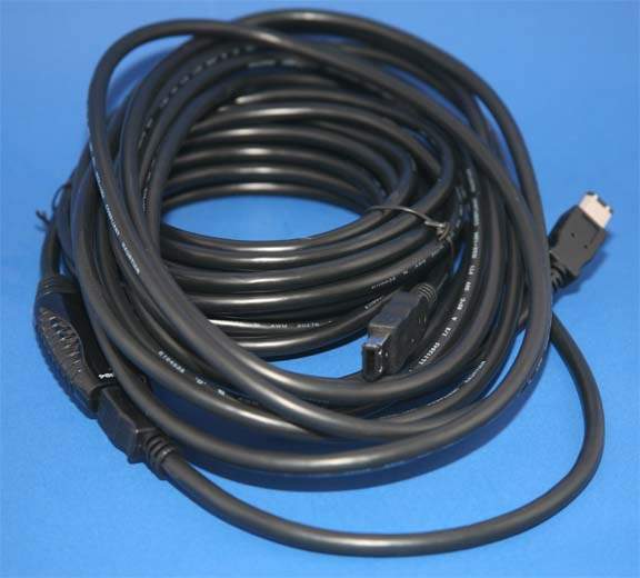 30FT Firewire Cable Black 6PIN 6PIN Set 1394a 400mb Kit