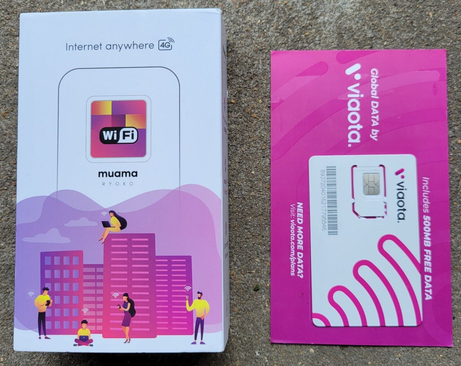 Muama Ryoko Mobile Broadband Portable Wireless WiFi Router 4G-LTE with Card