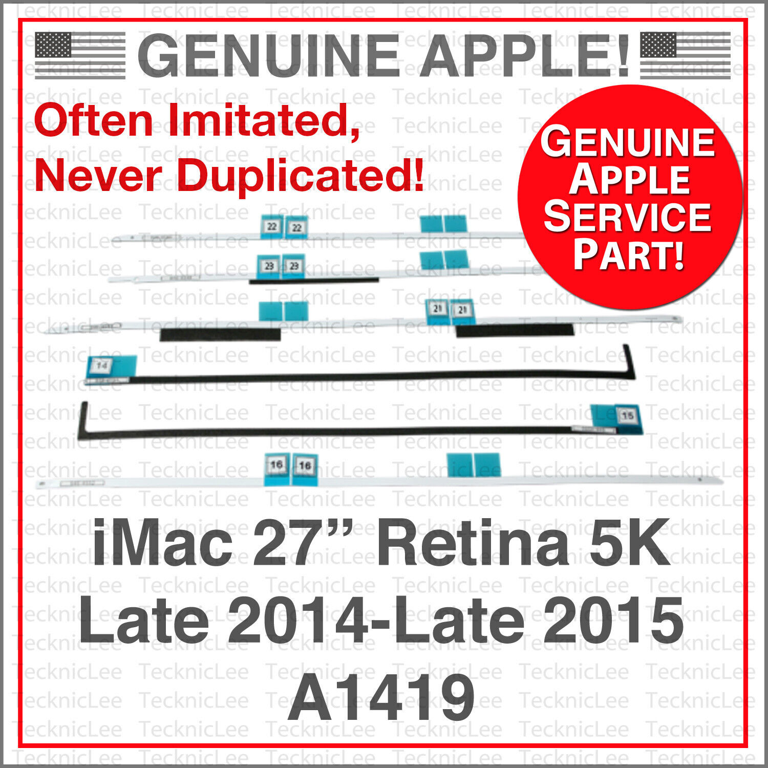 NEW Apple OEM 076-00009- Adhesive Repair Kit for iMac 27” Retina Late 2014-2015