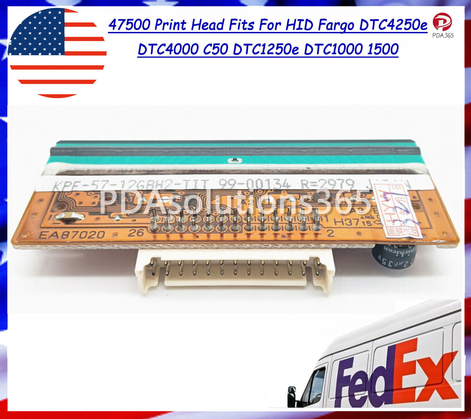 47500 Print Head Fits For HID Fargo DTC4250e DTC4000 C50 DTC1250e DTC1000 1500