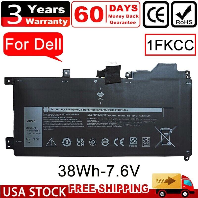 1FKCC Battery For Dell Latitude 7200 7210 2-IN-1 KWWW4 D9J00 9NTKM Series 38Wh
