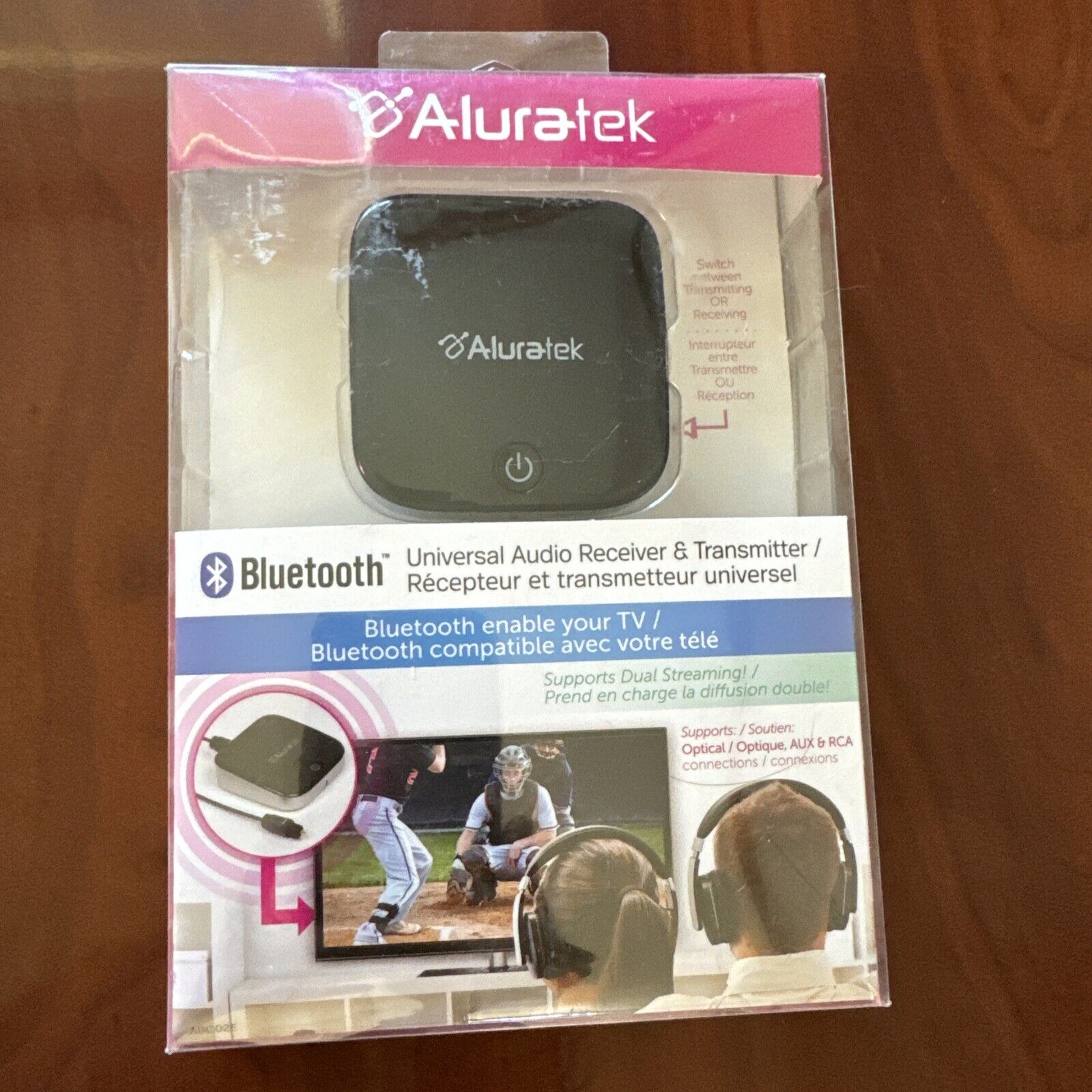 Aluratek ABC02F Bluetooth Audio Receiver and Transmitter, 2-in-1 Wireless