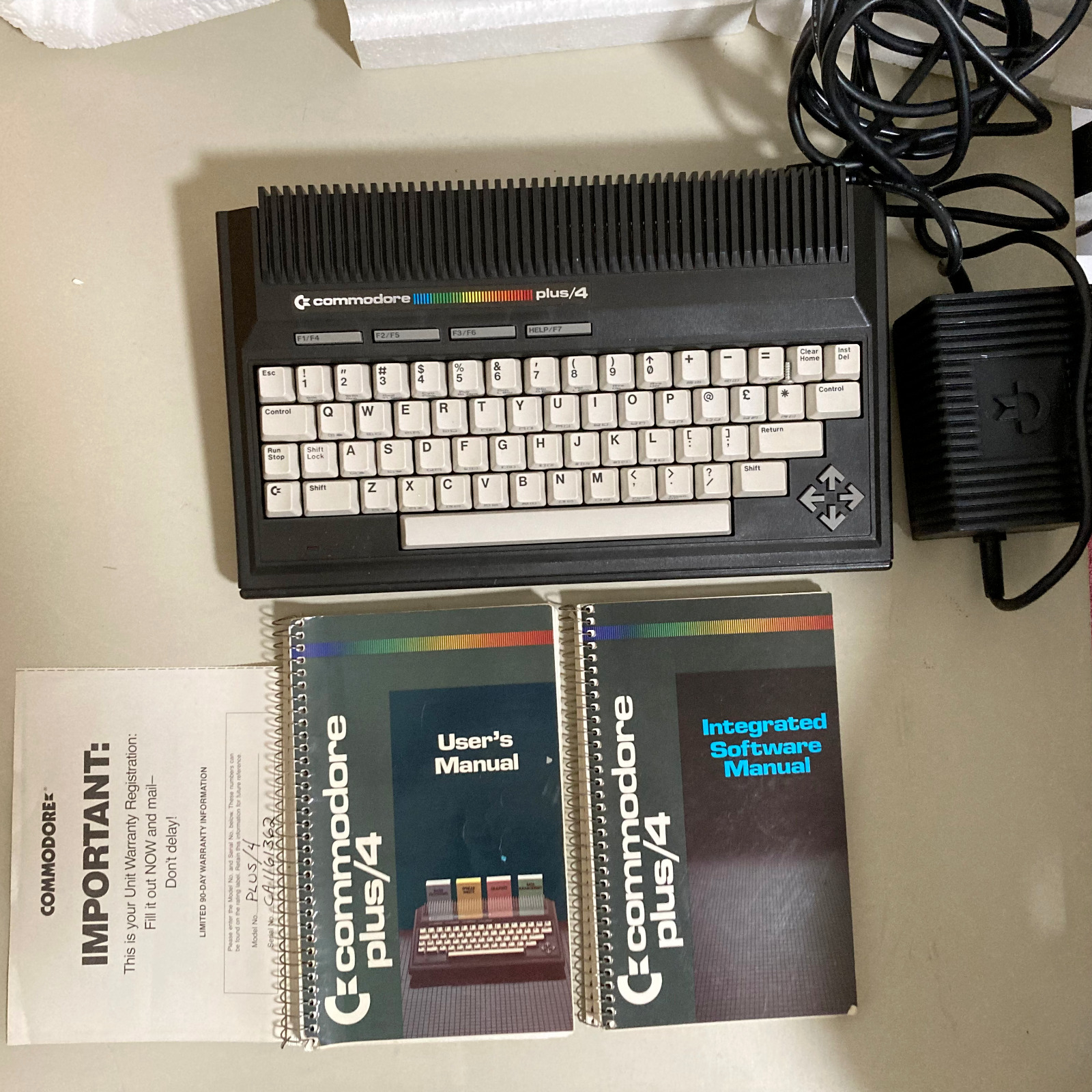 Commodore Plus 4 Computer Original Box w/manuals and power supply
