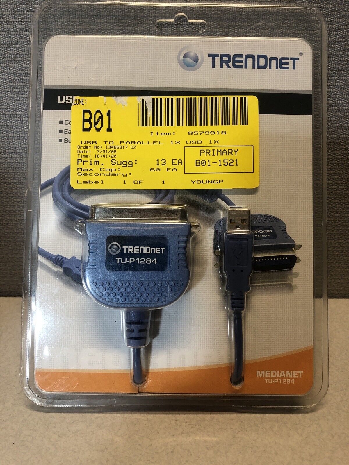 TRENDNET USB TO PARALLEL 1284 CONVERTER TU-P1284 New G1