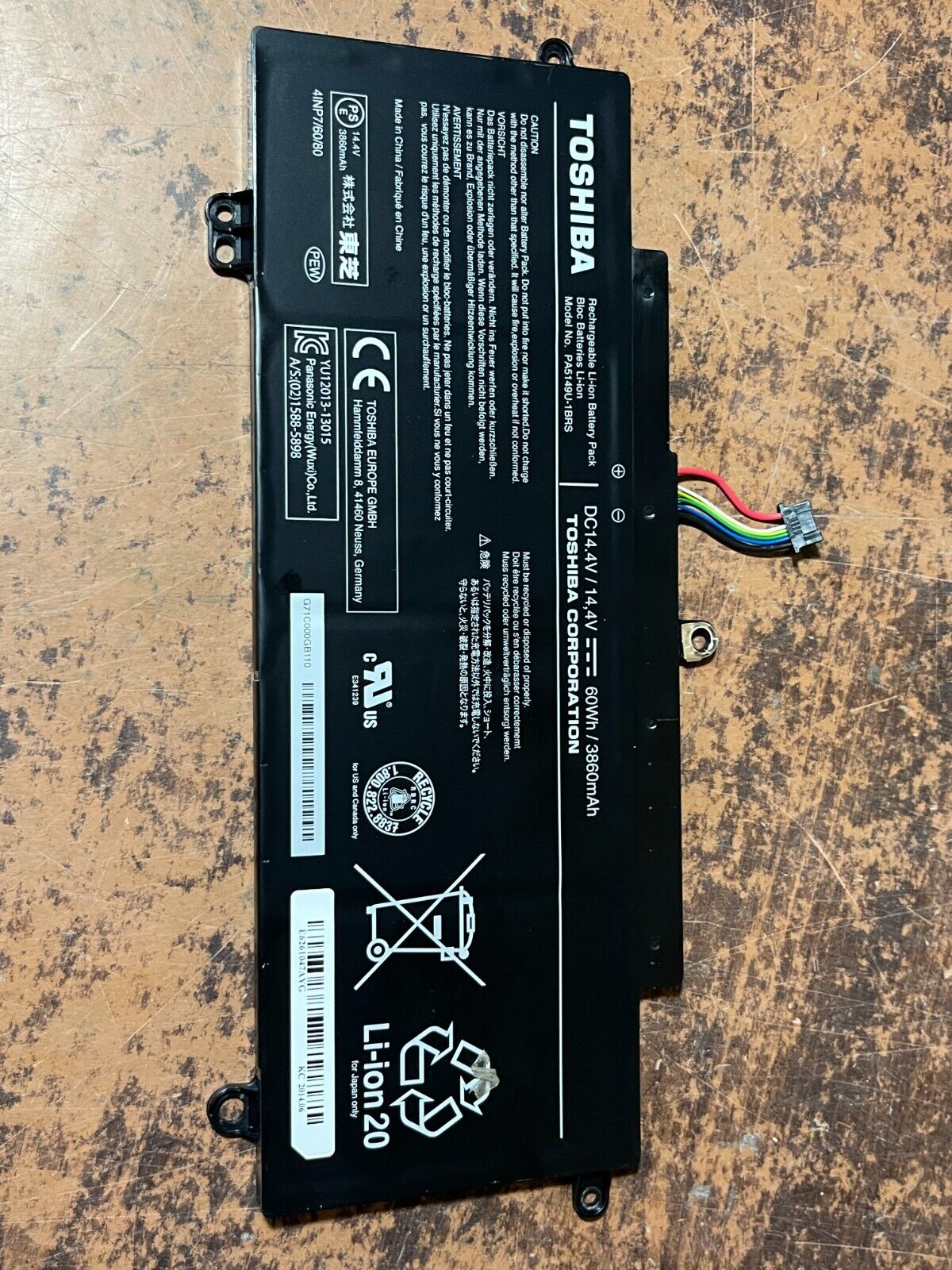 PA5149U-1BRS 60Wh Battery for Toshiba Tecra Z40-A Z40-B Z40-C Z50-A GENUINE OEM
