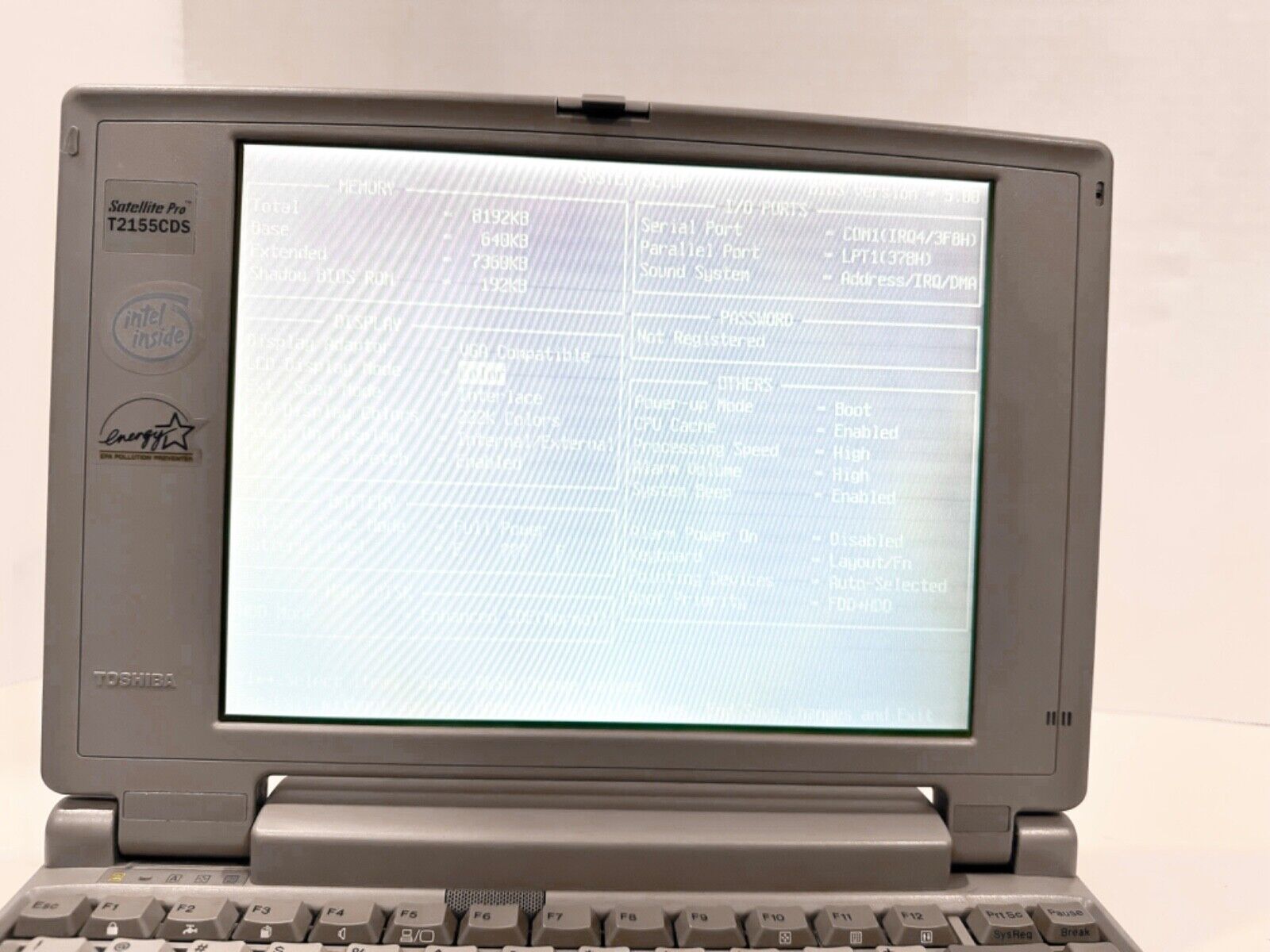 Rare Vintage Toshiba Satellite Pro T2155CDS  Retro Laptop - TURNS ON READ