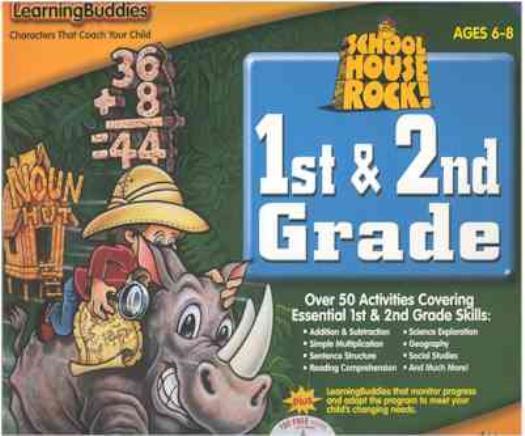 SchoolHouse Rock 1st & 2nd Grade Essentials PC MAC CD learn read math numbers