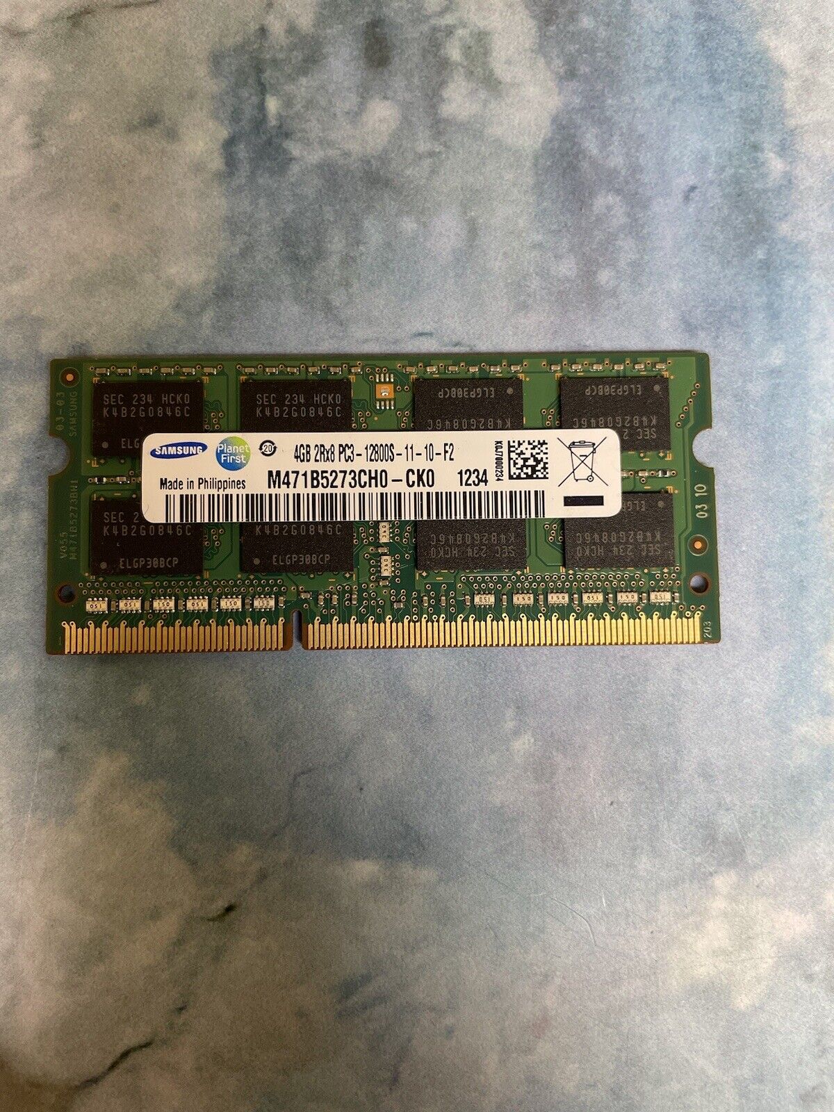 Samsung 4GB 2Rx8 PC3-12800S-11-10-F2 DDR3 Laptop RAM
