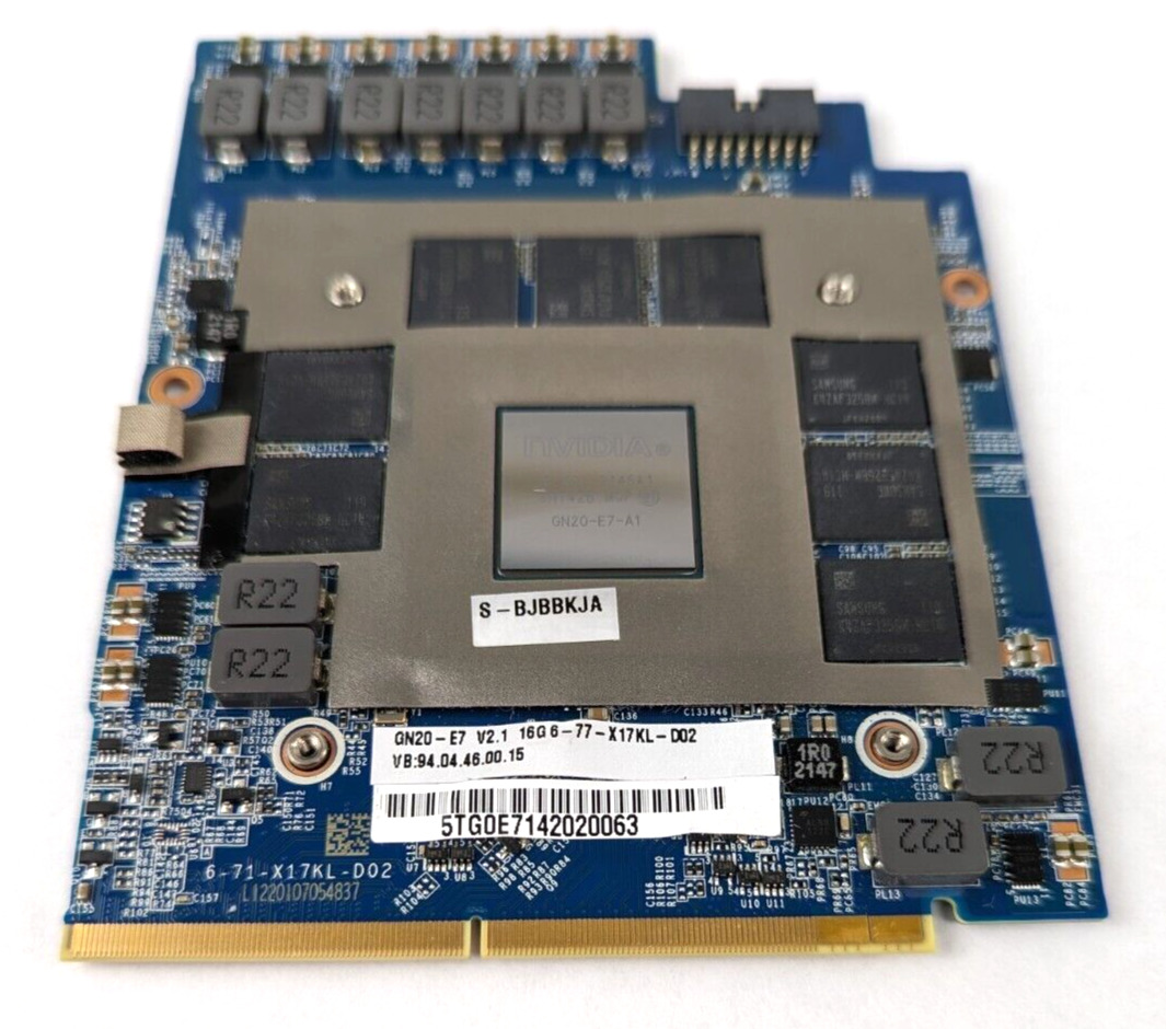 T Clevo X170KM NVIDIA RTX 3080 GN20-E7-A1 16GB GDDR6 MXM3.2 Video Card GPU