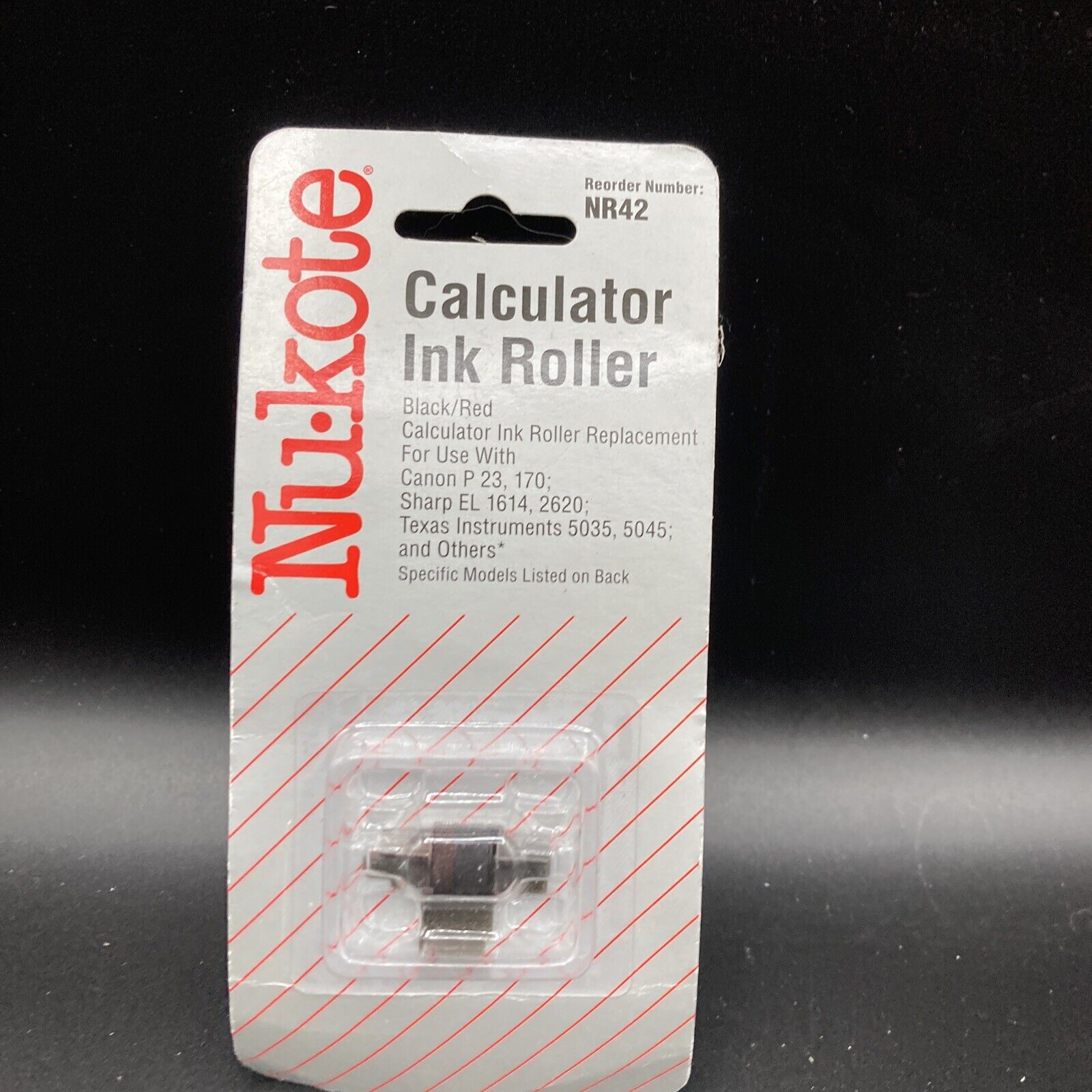 Nu Kote Calculator Ink Roller NR-42 Black/Red Casio, Panasonic, Royal, Sharp NIP