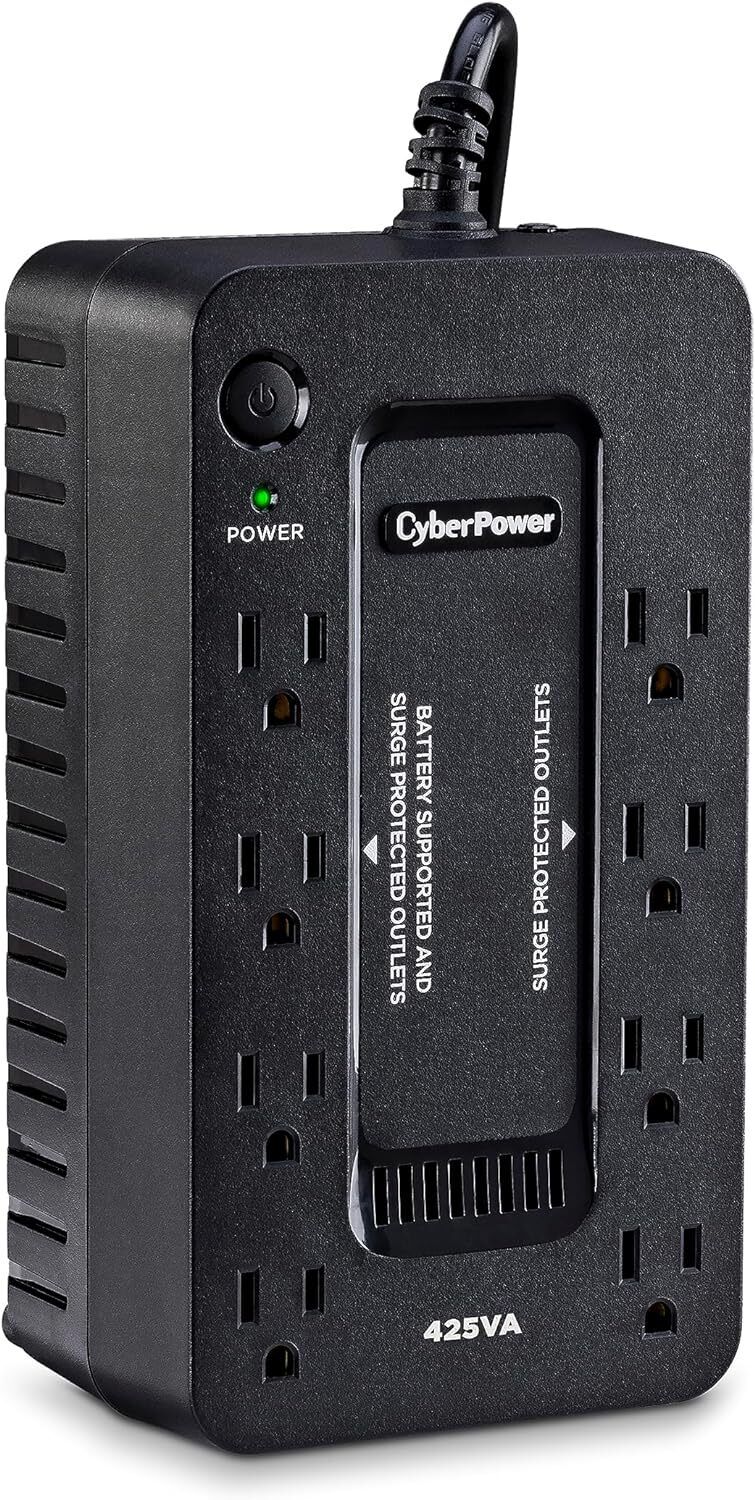 CyberPower ST425 Standby UPS System, 425VA/260W, 8 Outlets, 425VA, Black 