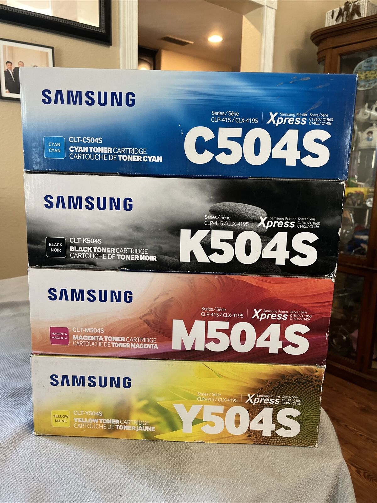 4 Samsung Genuine K504S Y504S M504S C504S Toner Cartridge Set Sealed