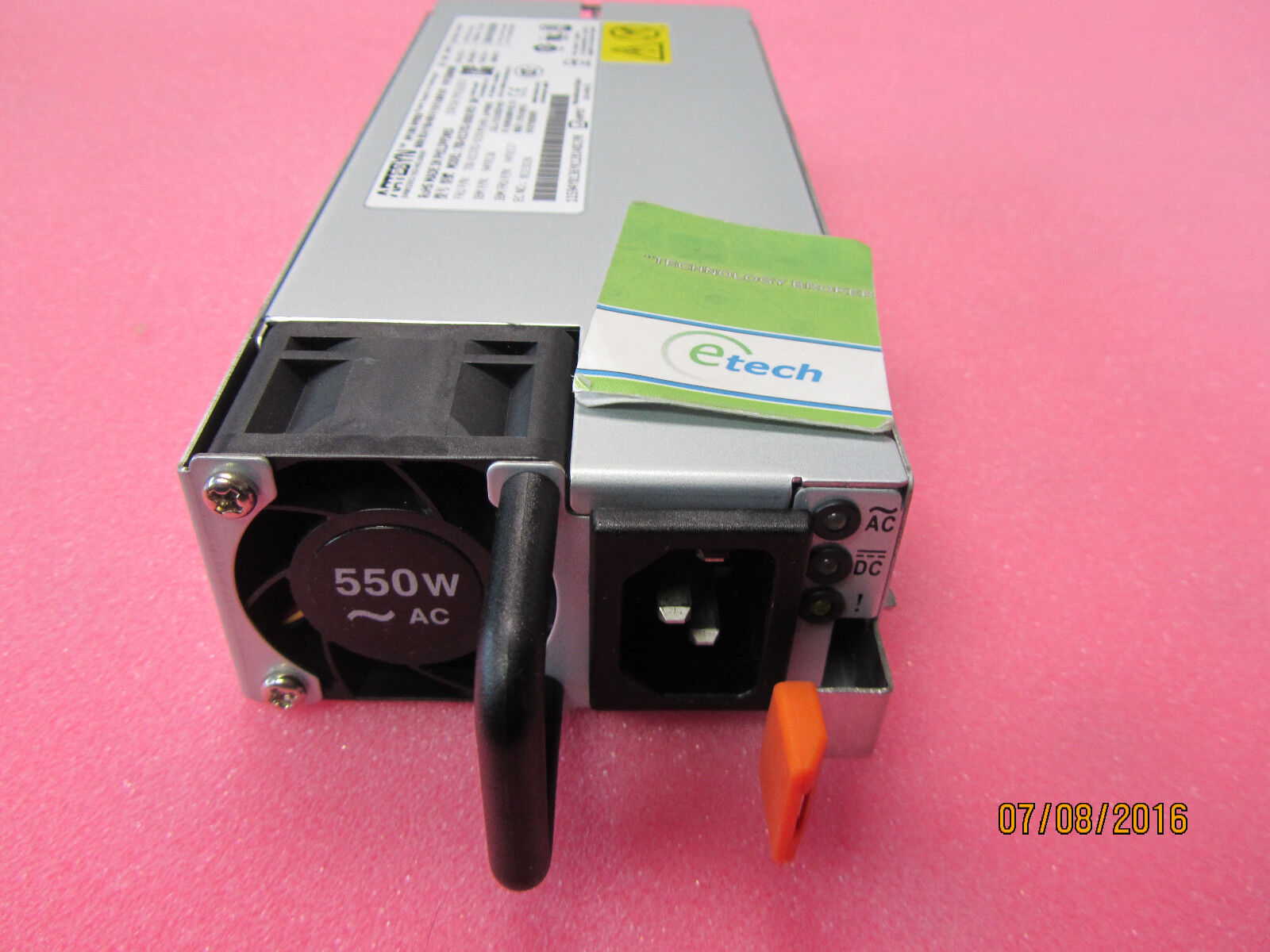00FK930/ 94Y8139- IBM 550 W AC Power Supply for System x3550M5, x3650M5, x3500M5