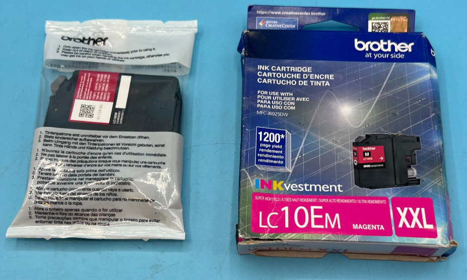 Brother LC10EM XXL Magenta Ink Cartridge Super High Yield EXP 01/2027