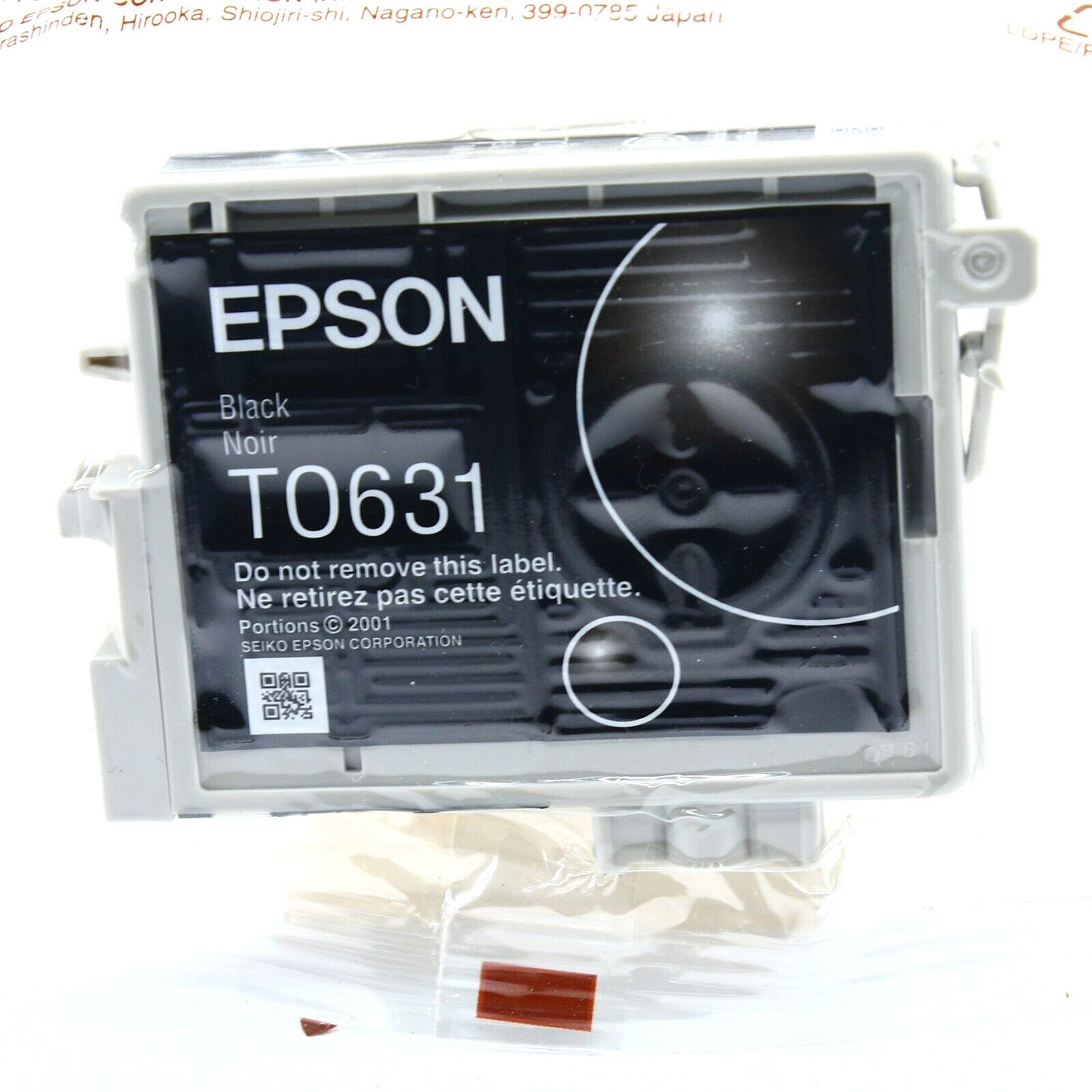 1x Genuine Epson T0631 Black Cartridge ● Stylus C67/C87/CX3700/CX4100/CX4700