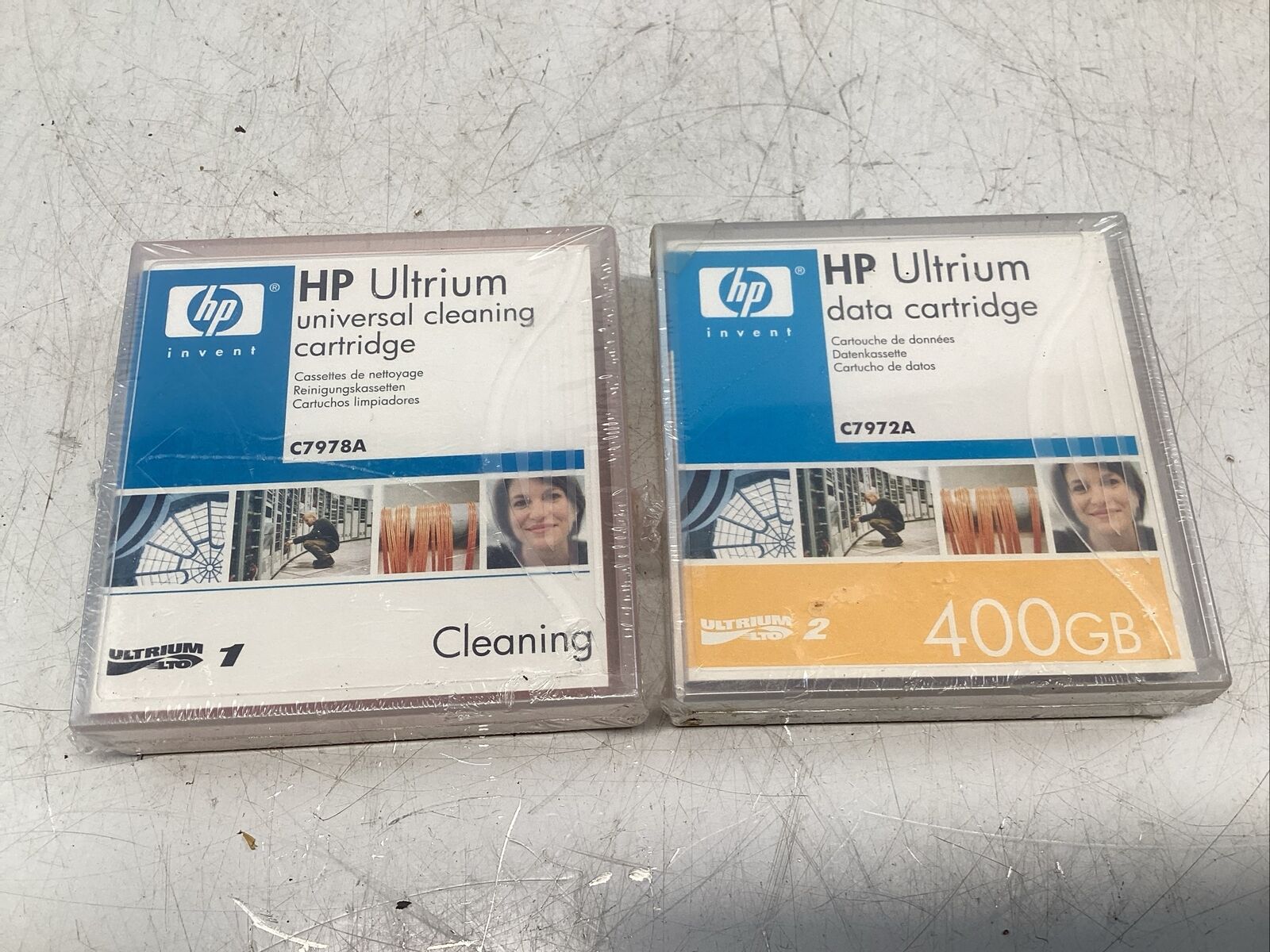 HPE C7978A Ultrium Universal Cleaning Cartridge And Data Cartridge C7972A