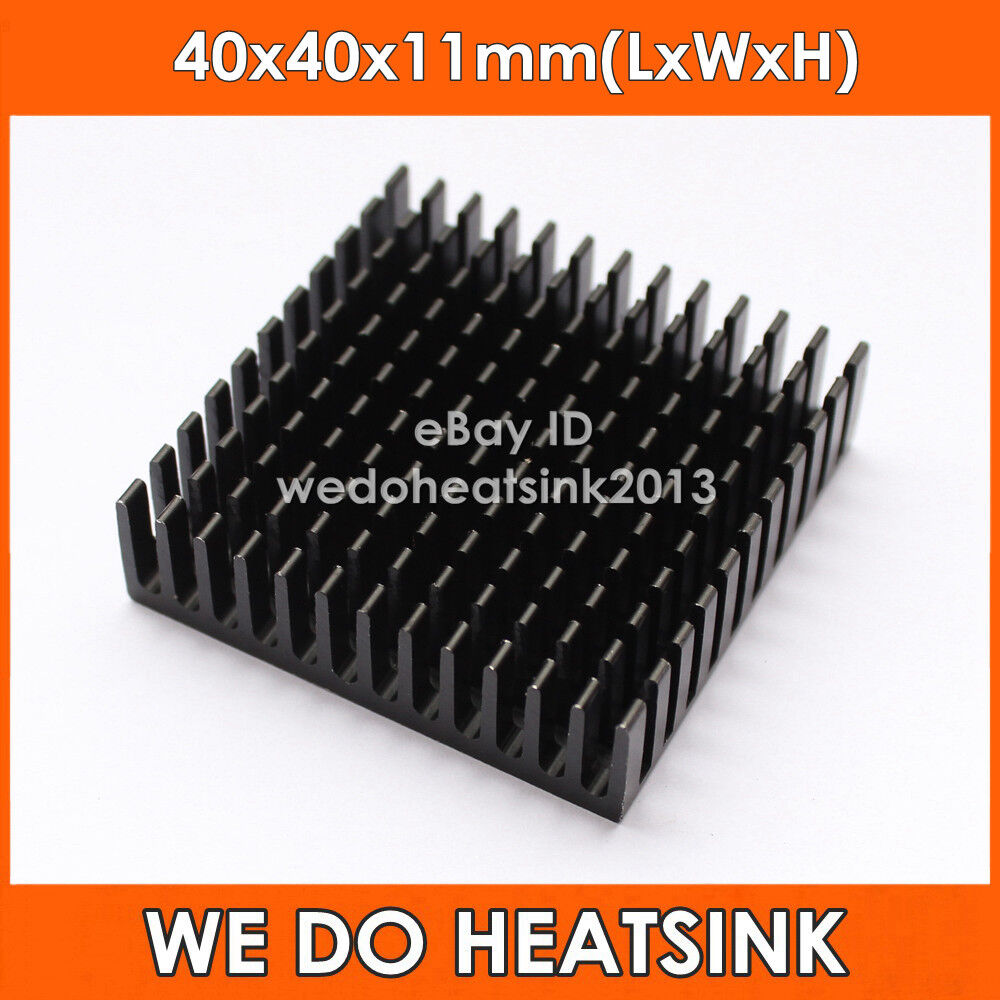 WE DO HEATSINK 10pcs 40mm x 40mm x 10mm Aluminum Heatsink (Black)