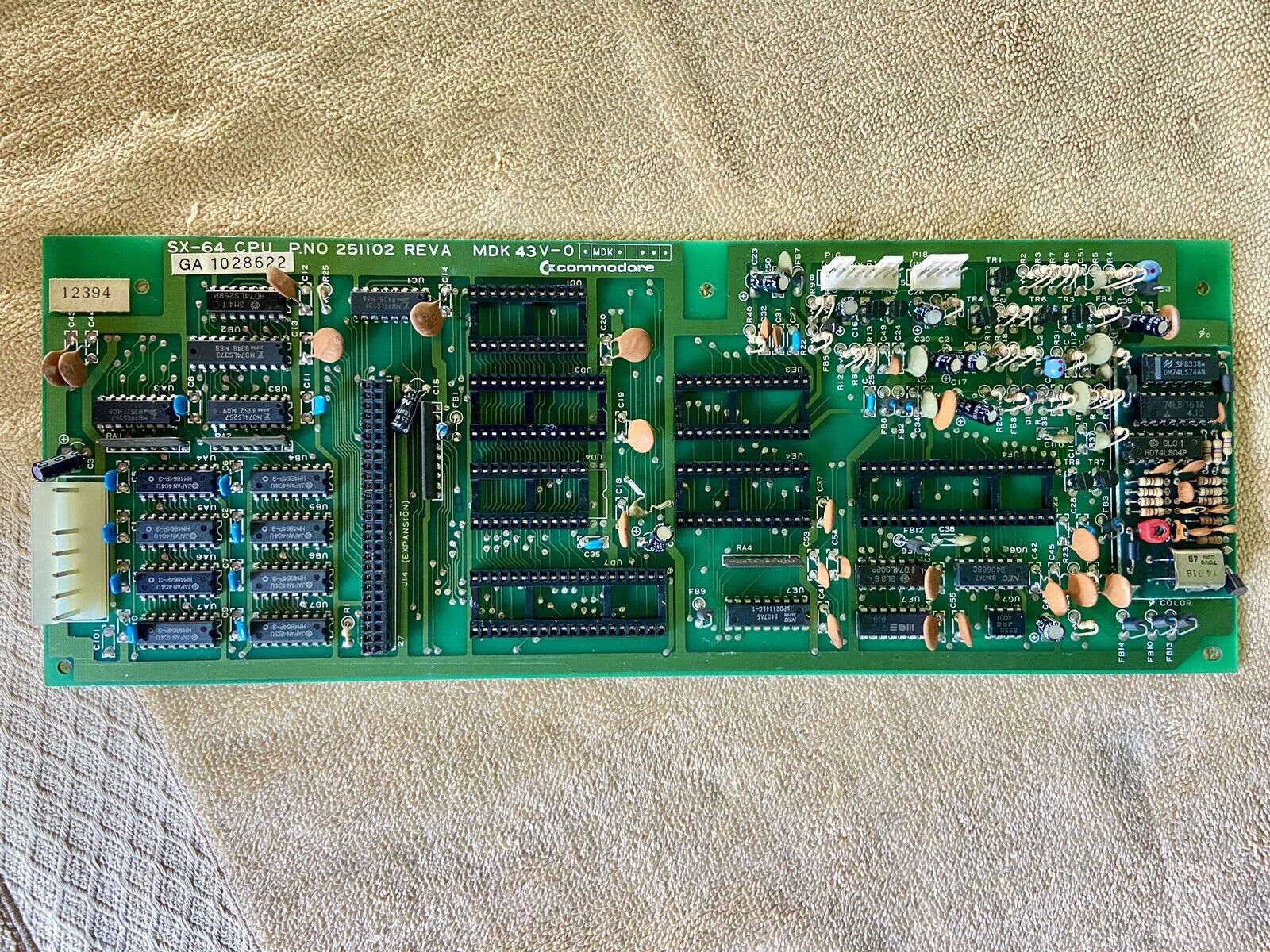 Commodore SX-64 Main Video Board - Works - 251102 - SX64 - Major IC's Removed