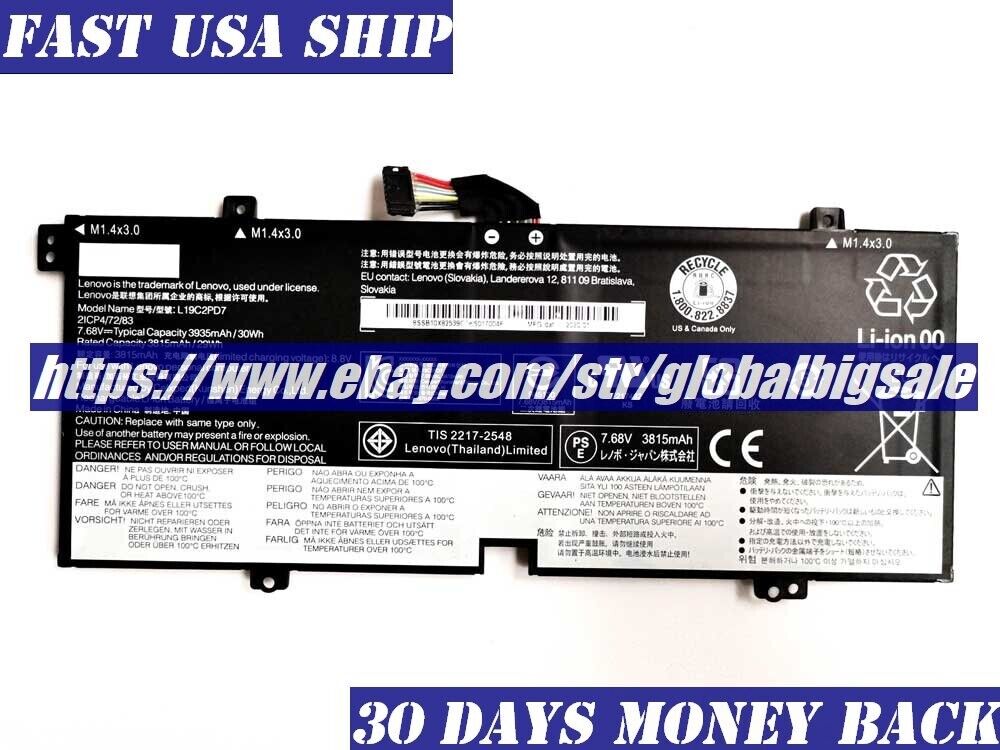 USA SHIP NEW Genuine L19C2PD7 L19M2PD7 Battery For Lenovo IdeaPad Duet 3 10IGL5